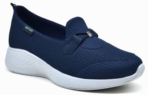 Sneakers & Sports - KRAKERS BOWT - NAVY BLUE - GRAY - WOMEN'S SHOES,Textile Sneakers 100325348 - Turkey