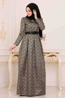 Black Hijab Evening Dress 100299532
