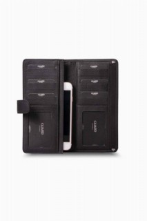 Guard Covered Leather Hand Portfolio with Telephone Entry- Black 100345189