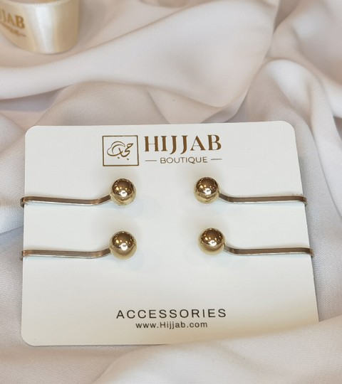 Hijab Accessories - 4 pcs Muslim Hijab Clip Scarf 100298832 - Turkey