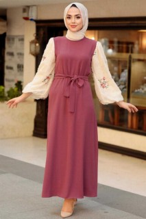 Clothes - فستان حجاب وردي باهت 100344973 - Turkey