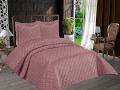 Bed Covers - Lisbon Quilted Double Bedspread Plum 100330331 - Turkey