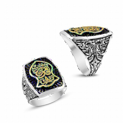Silver Rings 925 - Nail-i Şerif Symbol Silver خاتم رجالي 100348634 - Turkey