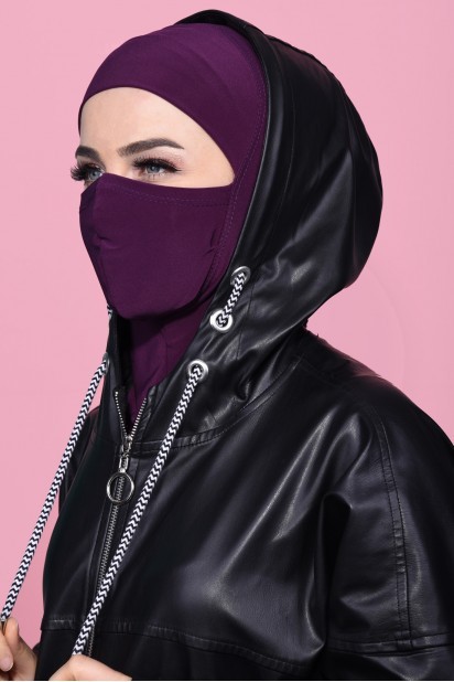 Masked Sport Hijab Plum 100285371