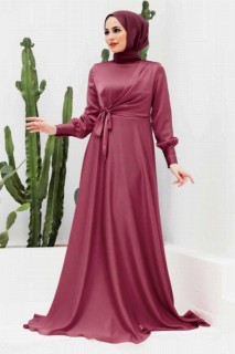 Wedding & Evening - Robe de soirée hijab rose poudré foncé 100339774 - Turkey