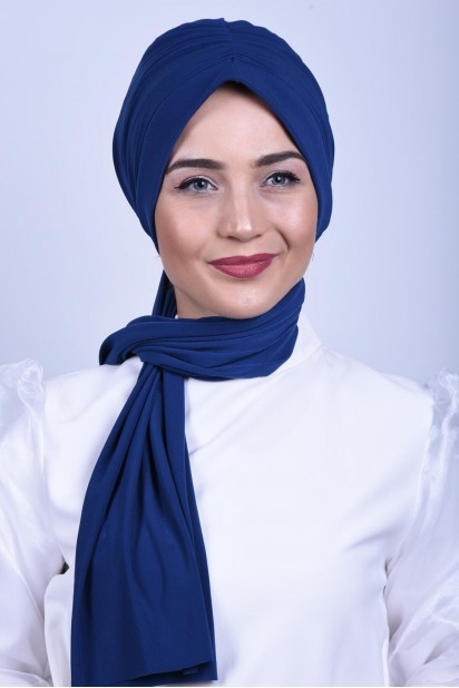 Woman Bonnet & Turban - Shirred Tie Bone Sax 100285562 - Turkey