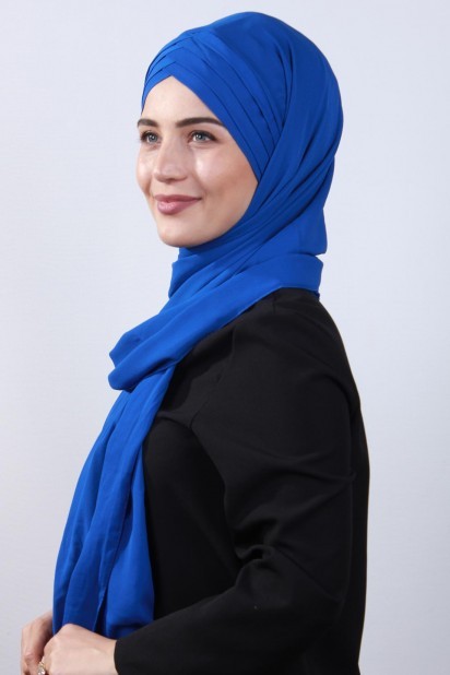 4 Draped Hijab Shawl Sax 100285086