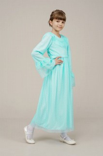 Young Girl Sleeves Pleated All-Down Dress 100352550