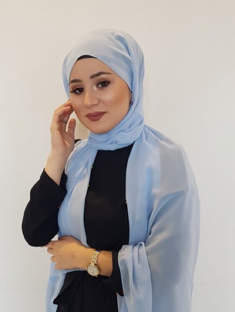 Woman Hijab & Scarf - sky blue |code: 13-22 100294105 - Turkey