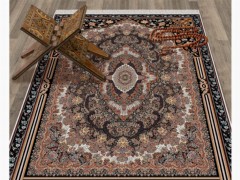 Home Product - Hendek Velvet Prayer Rug Black 100260458 - Turkey