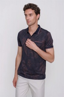 Men's Light Brown Interlock Trend Dynamic Fit Comfortable Fit Short Sleeve T-Shirt 100350825