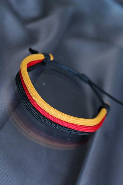 Bracelet - Yellow Red Black Color Corded Bracelet 100351490 - Turkey