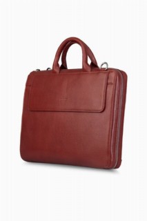 Guard Thin Tan Leather Briefcase 100345592