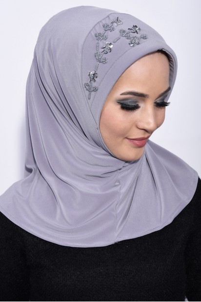 Practical Sequin Hijab Gray 100285501