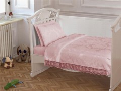Baby Duvet Cover  - Dowery Dowry French Guipure Baby Pique Set Powder 100259697 - Turkey