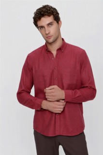 Men's Red Woodman Regular Fit Comfy Cut Pocket Shirt 100351020