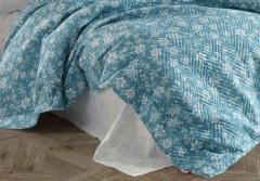 Carmen Double Quilted Duvet Cover Set Turquoise 100332455