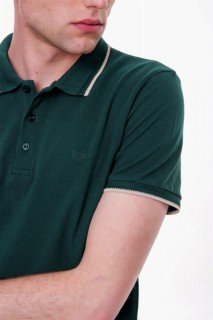 Men's Khaki Basic Polo Neck No Pocket Dynamic Fit Comfortable Fit T-Shirt 100351222