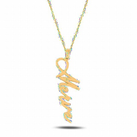 Personalized Name Written Women's Silver Necklace Gold 100347457