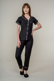 Lingerie & Pajamas - Women's Button Detailed Pajamas Set 100325968 - Turkey