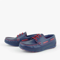Navy Blue Boy's Laced Casual Shoes 100316939