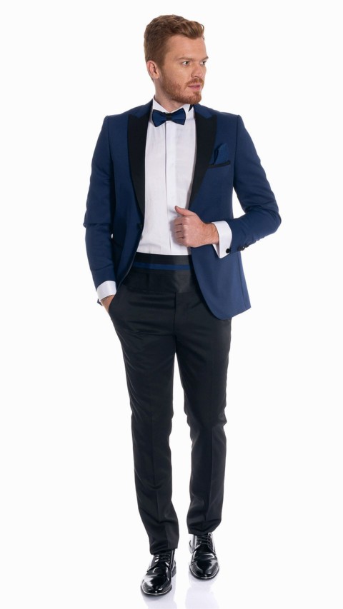 Suit - Men's Sax Palermo Slim Fit Straight Tuxedo 1003500454 100350454 - Turkey