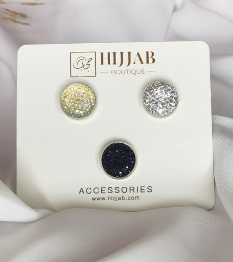 Hijab Accessories - 3 Pcs ( 3 pair ) Islam Women Scarves Magnetic Brooch Pin 100298868 - Turkey