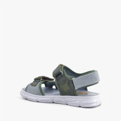 Wisps Genuine Leather Green Camouflage Sandals for Kids 100352423