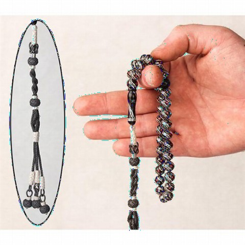Rosary - Original Erzurum Oltu Stone 1000 Carat Kazaz Tasseled Rosary 100346833 - Turkey
