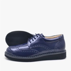 Rakerplus Hidra Dark Blue Patent Leather Classic Boy Shoes Loafers 100278525
