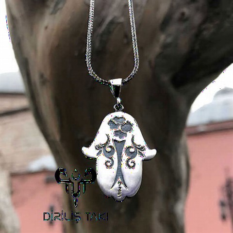 Fatma Ana Hand Silver Necklace 100348852