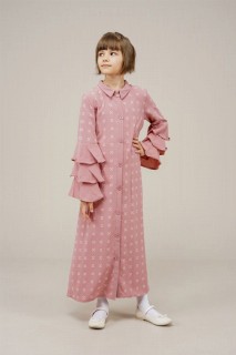Young Girl Sleeves Pleated All-Down Dress 100352547
