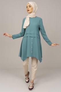 Woman Clothing - تونيك نسائي مزين بأزرار 100325498 - Turkey