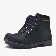 Neson Black Genuine Leather Zipper Winter Boots 100278626