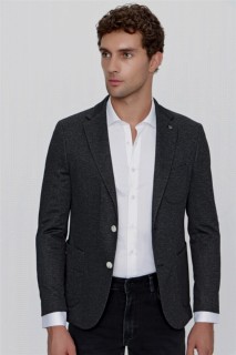 Men's Black Roza Knitted Slim Fit Slim Fit Bag Pocket Jacket 100350923
