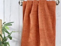 Bathroom - Scar Embroidered 100% Cotton Single Bathrobe Set Cappucino 100329270 - Turkey