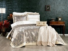 Bedding -  طقم غطاء لحاف 10 قطع بلون الخردل المدخن 100332037 - Turkey