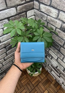 Hand Portfolio - Multi-Compartment Blue Stylish Leather Women's Wallet 100345716 - Turkey