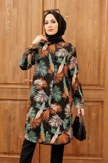 Tunic - Schwarze Hijab-Tunika 100340110 - Turkey