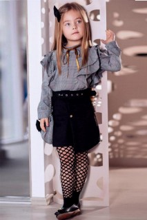 Kids - Girl's Plaid Bag and Crepe Skirt Suit 100327016 - Turkey