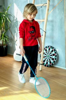 Boy Clothing - Boys Red Tracksuit Suit With Glasses 100328635 - Turkey