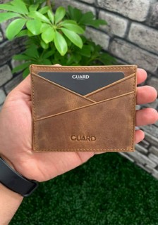 Wallet - Guard Antique Taba Genuine Leather Card Holder 100346098 - Turkey