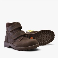 Sentor Series Furred Genuine Leather Velcro Children's Boots 100278642