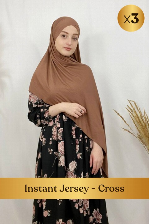 Ready to wear Hijab-Shawl - Hijab jersey premium, prêt à nouer, bandeau croisé intégré - en box 3 pièces - Turkey