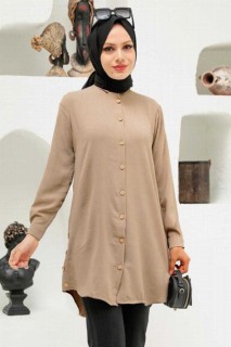 Woman - Mink Hijab Tunic 100332834 - Turkey