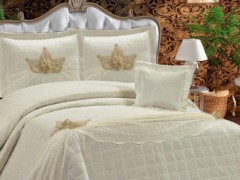 Melodi Quilted Double Bedspread Cream 100330344