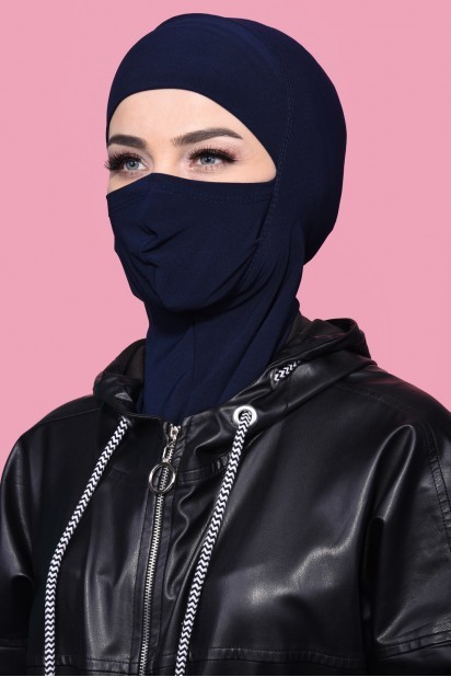 Masked Sport Hijab Navy 100285370