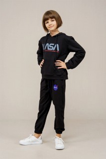Young Girl's Letter Printed Tracksuit Set 100352561