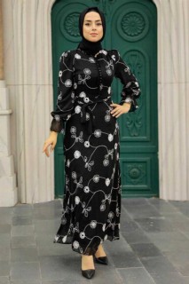 Clothes - Black Hijab Dress 100341642 - Turkey