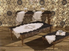 Living room Table Set - Ensemble de salon Diamond 5 pièces crème 100258508 - Turkey